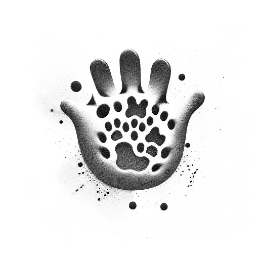 dog's paw tattoo design idea