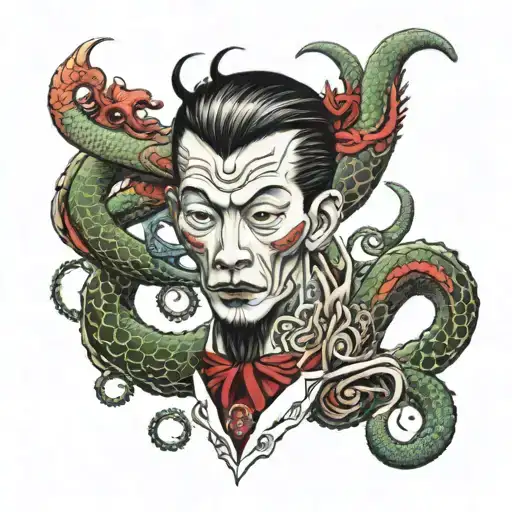 Sleev in Lovecraft inspired tattoo design idea
