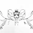 daddy's angel queen bitch tattoo design idea