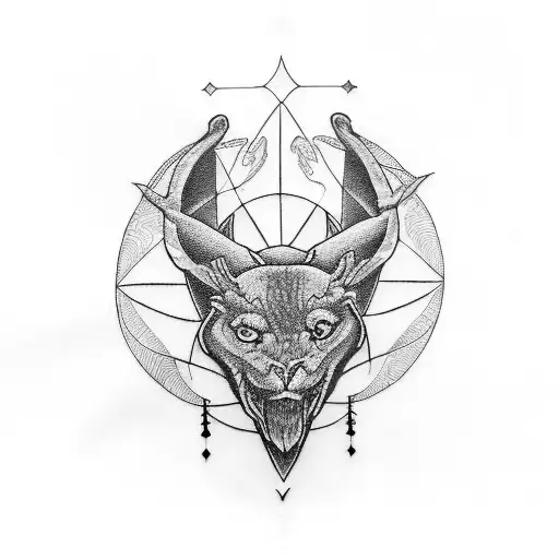 religious and nature tattoo design idea