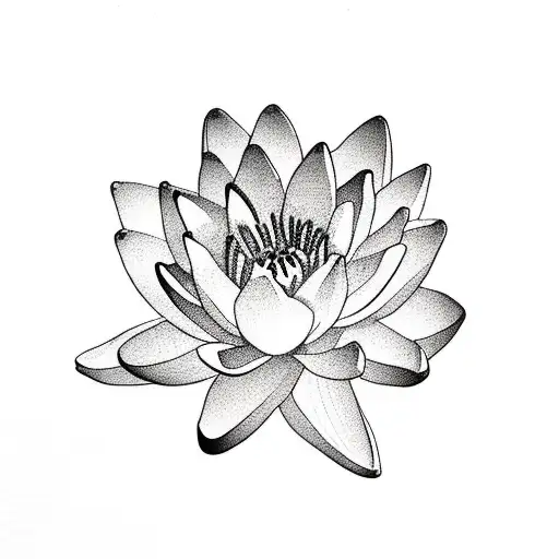 water lily flower watercolour  tattoo design idea