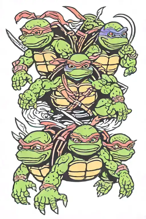 ninja turtles tattoo design idea