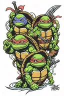 ninja turtles tattoo design idea