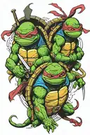 ninja turtles tattoo design idea