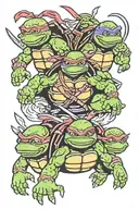 ninja turtles tattoo design idea