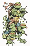 ninja turtles tattoo design idea
