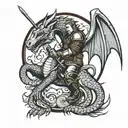 saint george killin a dragon tattoo tattoo design idea