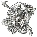 saint george killin a dragon tattoo tattoo design idea