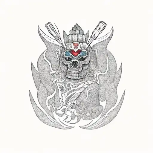 popocatepetl carrying iztaccihuatl tattoo design idea