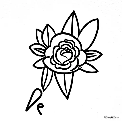 gorrion con flores tattoo design idea