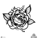 gorrion con flores tattoo design idea
