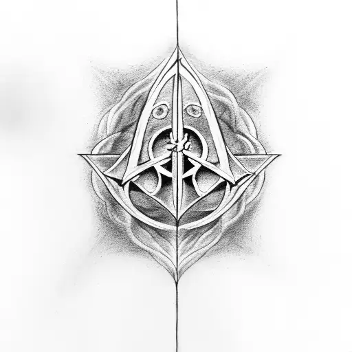 Harry Potter hogwarts deathly hallows tattoo design idea