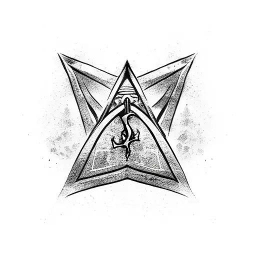 Harry Potter hogwarts deathly hallows tattoo design idea