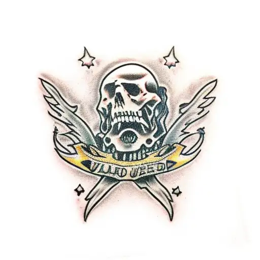 undead wizard  tattoo design idea