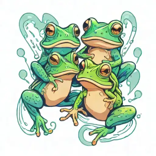 what if we were frogs in the rain   tattoo design idea