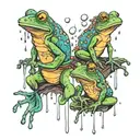 what if we were frogs in the rain   tattoo design idea