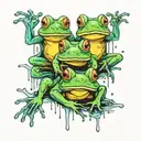 what if we were frogs in the rain   tattoo design idea