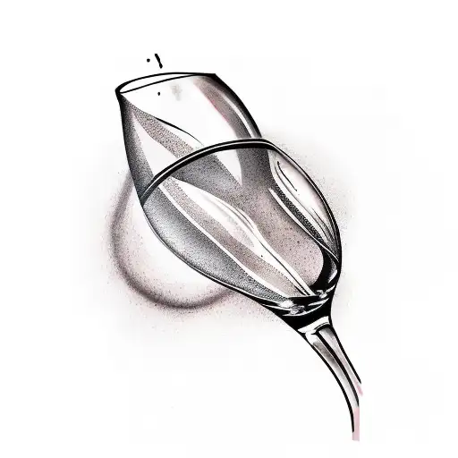 broken wine glasses tattoo design idea
