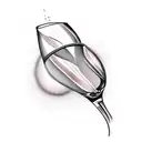 broken wine glasses tattoo design idea