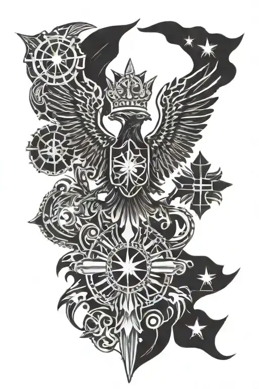 donbass patriotic symbols tattoo design idea