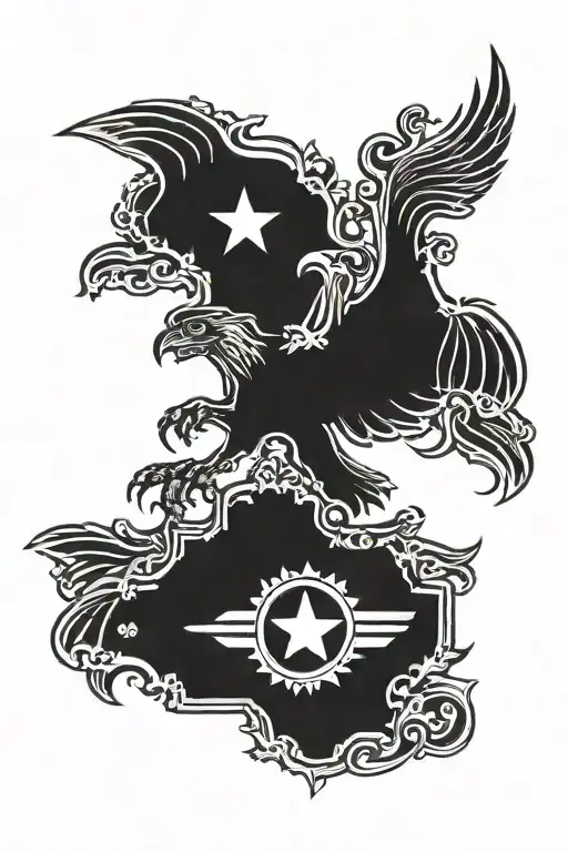 donbass patriotic symbols tattoo design idea