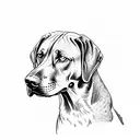 Rhodesian Ridgeback  tattoo design idea