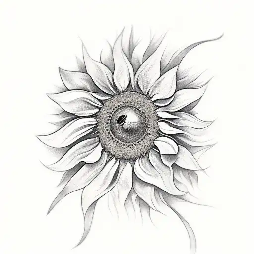red cardinal, sunflower tattoo design idea
