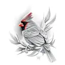 Cardinal tattoo design idea
