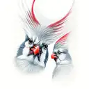 Cardinal tattoo design idea