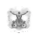 Swimming, biking, running tattoo design idea