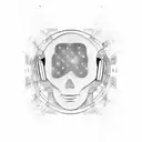 artificial intelligence and music tattoo design idea