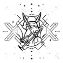 sagittarius centaur with bow tattoo design idea