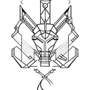 sagittarius centaur with bow tattoo design idea