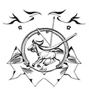 sagittarius centaur with bow tattoo design idea