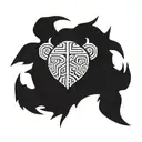 top view of tortoise shell tattoo design idea