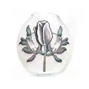 a tulip beer glass that looks like a window into a field of barley crops tattoo design idea