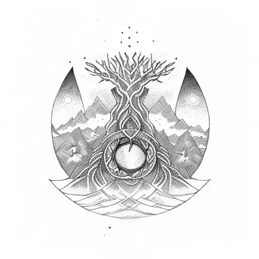 yggdrasil tattoo design idea
