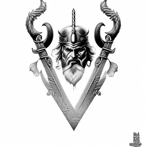 odin more realistic tattoo design idea