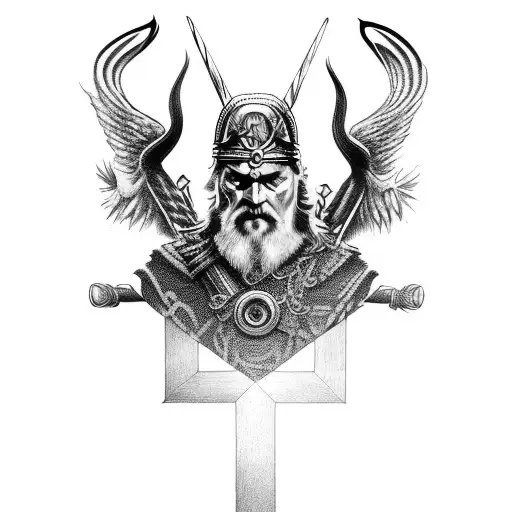 odin tattoo design idea