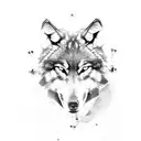 wolf chains angry  tattoo design idea