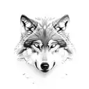 wolf chains angry  tattoo design idea