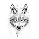 wolf chains angry  tattoo design idea