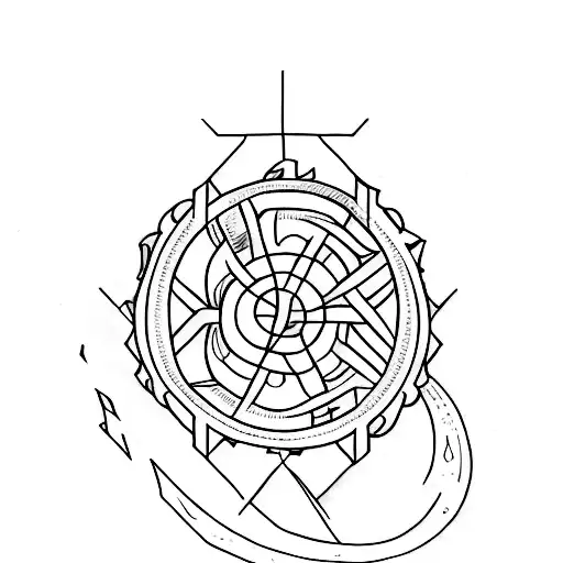 tatuaje de una tortuga y los 4 elementos.  tattoo design idea