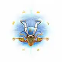 scorpion ancient Egypt cross pyramids sun tattoo design idea