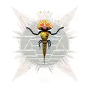 scorpion ancient Egypt cross pyramids sun tattoo design idea