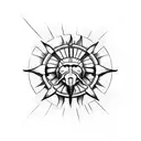 scorpion ancient Egypt cross pyramids sun tattoo design idea
