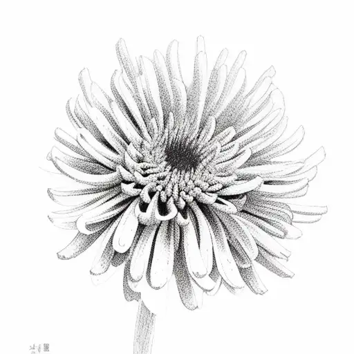 Chrysanthemum tattoo design idea