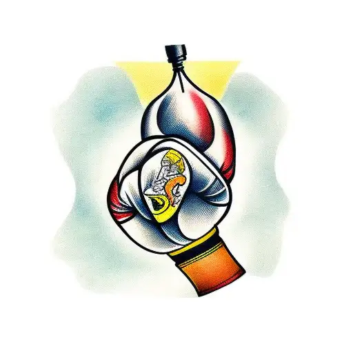 boxing is old school tattoo design idea