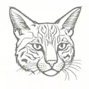 bobcat loth cat tattoo design idea
