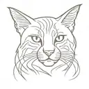 bobcat loth cat tattoo design idea